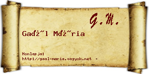 Gaál Mária névjegykártya
